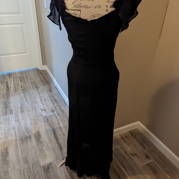 Reformation Asymmetric Formal Prom Cocktail Black Dress Size 6 NWT - Picture 4 of 7